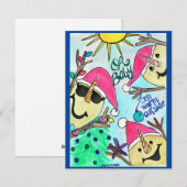 Kerstkaart Sandymen Baby Het is buiten Warm (Voorkant / Achterkant)