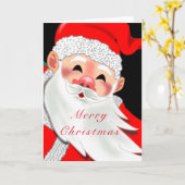 KerstKaart Santa Claus - Jouw tekst - Kleuren Kaart (Gele Bloem)