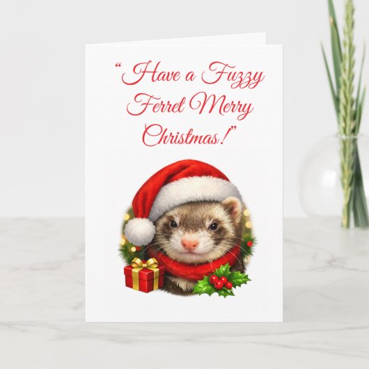 Kerstkaart Santa Fret Kaart (Voorkant)