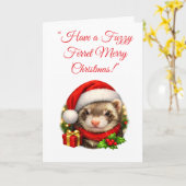 Kerstkaart Santa Fret Kaart (Gele Bloem)