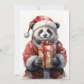 Kerstkaart Santa Panda Flat (Voorkant)