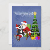 Kerstkaart Santa Panda Flat (Voorkant)