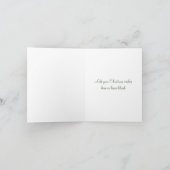 Kerstkaart - Scandinavisch kerstgroen Feestdagen Kaart (Binnen)