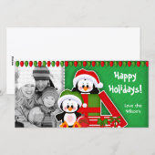 Kerstkaart Schattigee pinguïns (Voorkant / Achterkant)