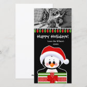 Kerstkaart Schattigee pinguïns (Voorkant / Achterkant)