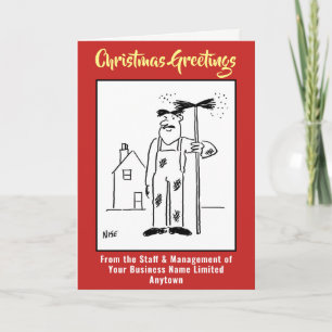 Kerstkaart Schoorsteenveger Feestdagen Kaart