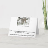 Kerstkaart - Siberische lynx Feestdagen Kaart (Achterkant)