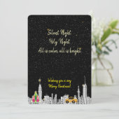 Kerstkaart Silent Night Heilige Nachtnacht (Staand voorkant)