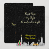 Kerstkaart Silent Night Heilige Nachtnacht (Voorkant / Achterkant)