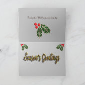  kerstKaart Silver Bells Feestdagen Kaart (Binnen)