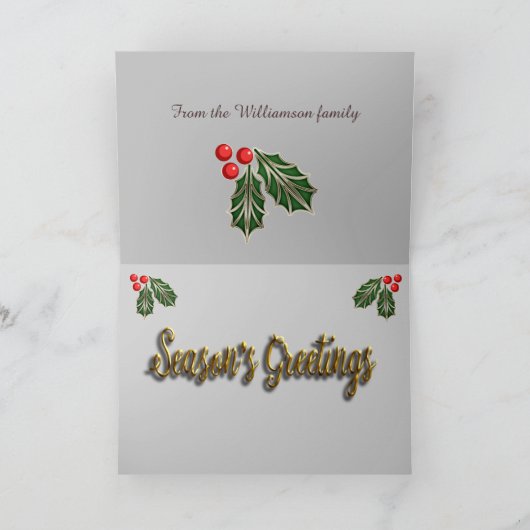  kerstKaart Silver Bells Feestdagen Kaart (Binnen)