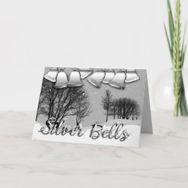 kerstKaart Silver Bells Feestdagen Kaart