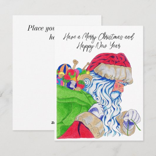 Kerstkaart Sinterklaas (Voorkant / Achterkant)