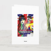 Kerstkaart, Sister Christmas, Elf in een sneeuwpop Feestdagen Kaart (Achterkant)