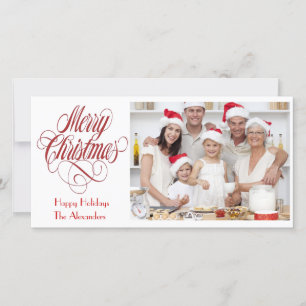 Kerstkaart Sjabloon met Plaatshouder voor Foto's