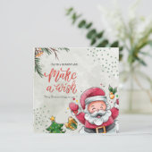 Kerstkaart sjabloon, Vintage Kerstman Santa (Staand voorkant)