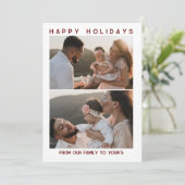 Kerstkaart Sjabloon voor het Rode Gezin (Staand voorkant)