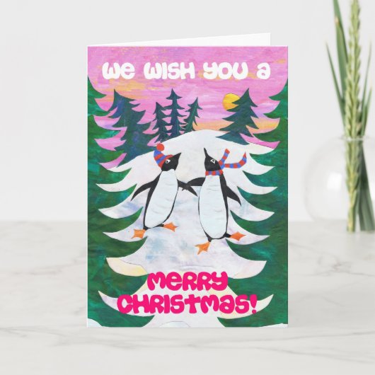 kerstKaart - Skateboarden Feestdagen Kaart (Voorkant)