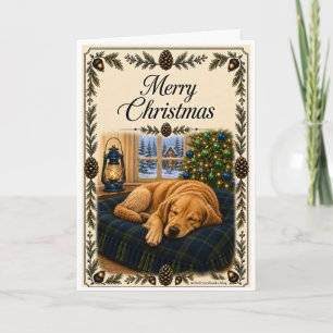 Kerstkaart - Slapende Hond Feestdagen Kaart