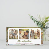 Kerstkaart Sneeuwig Dorp 3 Foto's (Staand voorkant)