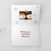 Kerstkaart--Sneeuwman en Snowwoman Feestdagen Kaart (Binnen)