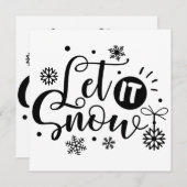 Kerstkaart: Sneeuwt maar raak (Voorkant / Achterkant)