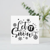 Kerstkaart: Sneeuwt maar raak (Staand voorkant)