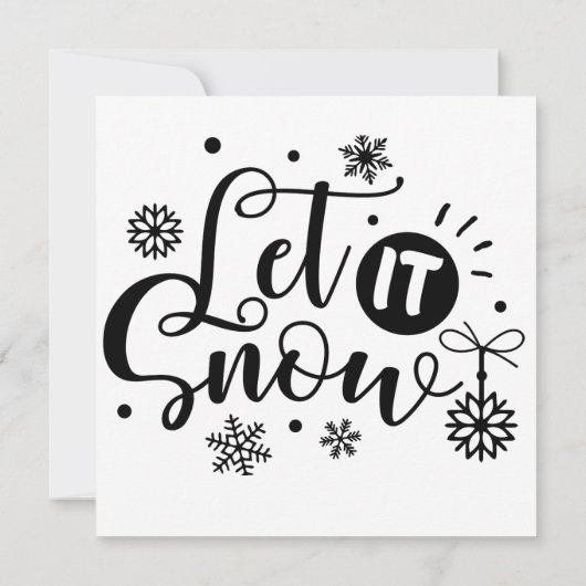 Kerstkaart: Sneeuwt maar raak (Achterkant)