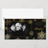 Kerstkaart - Sneeuwvlokken (Voorkant / Achterkant)