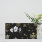 Kerstkaart - Sneeuwvlokken (Staand voorkant)