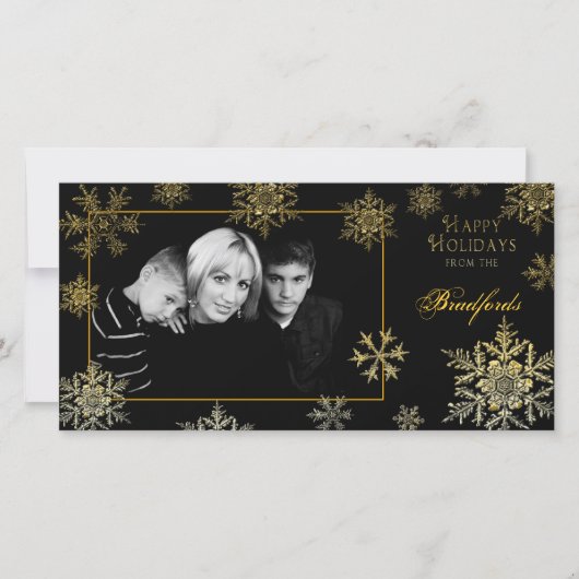 Kerstkaart - Sneeuwvlokken (Voorkant)