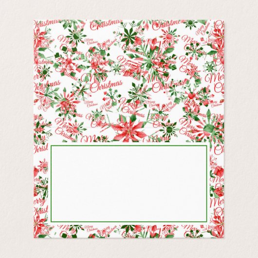 kerstkaart | Snowflakes Kaart (Buitenkant ongevouwen)