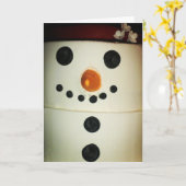 kerstKaart "Snowman Cake" #2 Kaart (Gele Bloem)