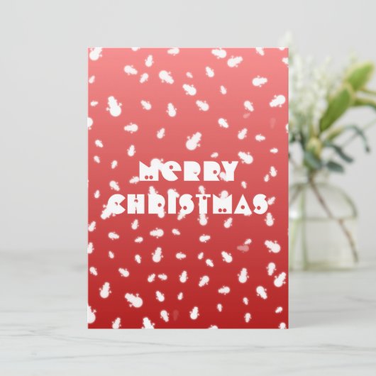 kerstkaart Snowman Flat Card (Staand voorkant)