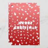 kerstkaart Snowman Flat Card (Voorkant / Achterkant)