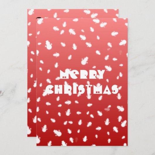 kerstkaart Snowman Flat Card (Voorkant / Achterkant)