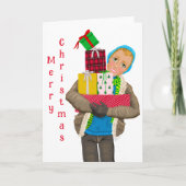 Kerstkaart "Speciale Bezorging voor Haar" Kaart (Voorkant)