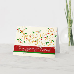 kerstkaart - speciale vriend feestdagen kaart