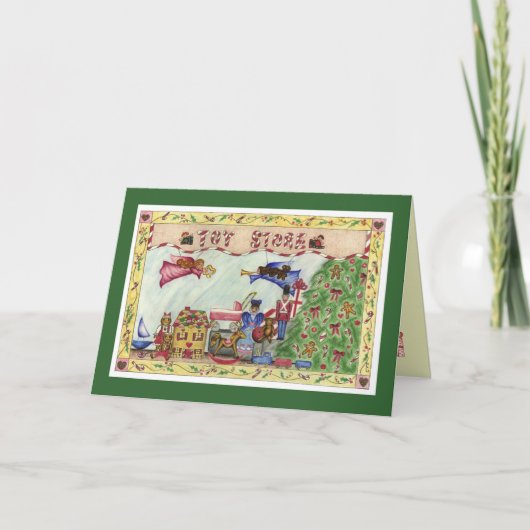 Kerstkaart Speelgoedwinkel Feestdagen Kaart (Voorkant)