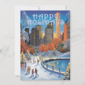 Kerstkaart Stadpark Winterschaatsen (Voorkant)