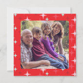 Kerstkaart 'Stars and Stripes' plat holiday kaart (Voorkant)