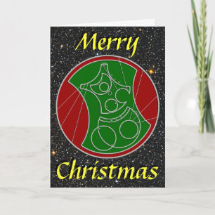 Kerstkaart: Sterrige Vrolijke Kerstmis Feestdagen Kaart