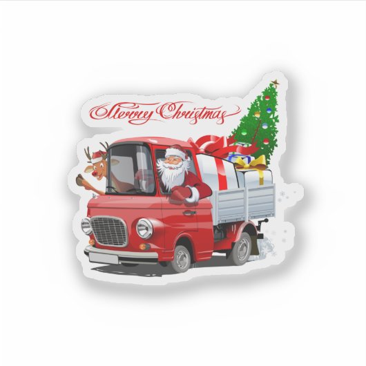 kerstkaart sticker (Voorkant)