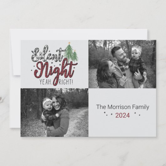 Kerstkaart 'Stille Nacht Ja Toch!' (Voorkant)