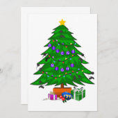 Kerstkaart Stille Nacht Kerstboom Kaart (Voorkant / Achterkant)