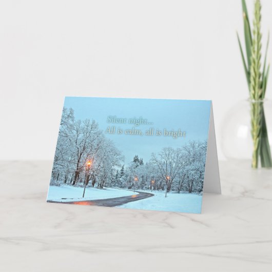 Kerstkaart - Stille Nacht - met beschrijving Feestdagen Kaart (Voorkant)