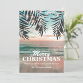 Kerstkaart Strand Kust (Staand voorkant)