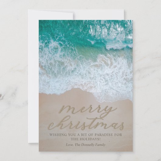 Kerstkaart Strand Kust (Voorkant)