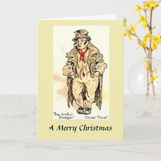 Kerstkaart - The Artful Dodger Kaart (Gele Bloem)