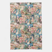 kerstKaart Theedoek (Verticaal)